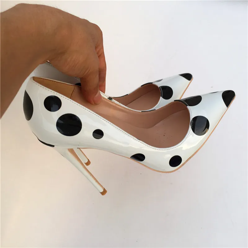 Blackandwhite Dot ThinHeaded Обувь с высоким содержанием высокого цвета 81012см модные сексуальные женщины 039S обувь Customed 3345 Yards9569257