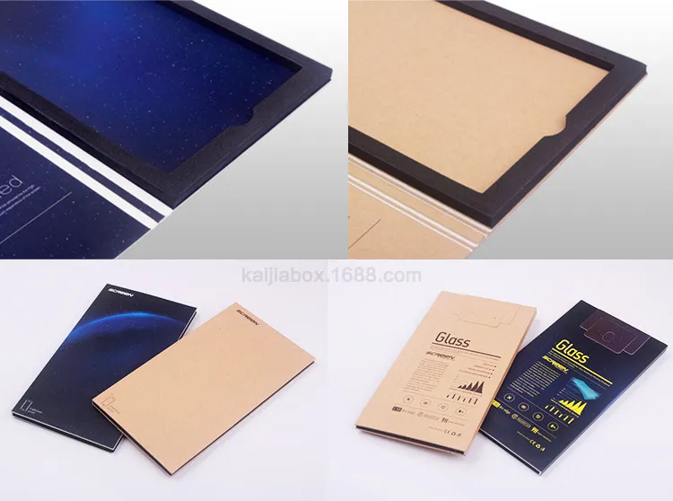 Großhandel Universal 30 Stück Hartpapier-Verpackungsbox Kraftpapier-Verpackung für Displayschutzfolie aus gehärtetem Glas für iPhone Samsung