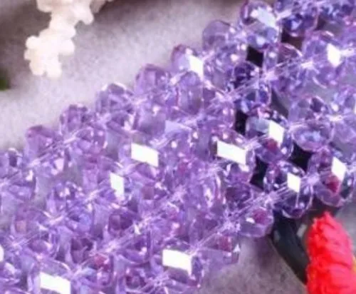 Elegant Purple Crystal Gemstone Loose Beads 6 mm