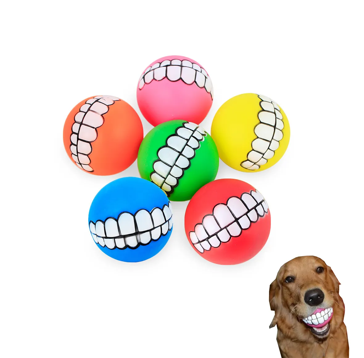 Tennis Ball For Dogs Pet Puppy Dog Funny Ball Teeth Silicone Toy Chew