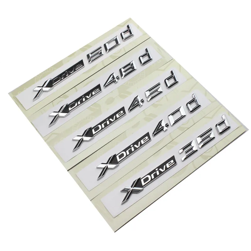 Car Trim Styling Sticker For BMW X1 X3 X4 X5 X6 Series Xdrive 18d 20d 25d 28d 30d 35d 40d 45d 48d 50d Emblem Badges Logo Letters