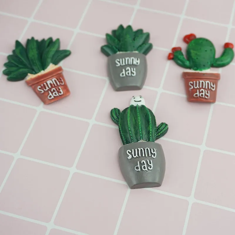 Lot de 12 Pièces Cactus Aimant 3D Frigo, Autocollant Réfrigérateur Aimant  Decoratifs pour la Maison, Armoires de Bureau, Tableaux Blancs et Photos,  Mignon Cactus Magnet Vert