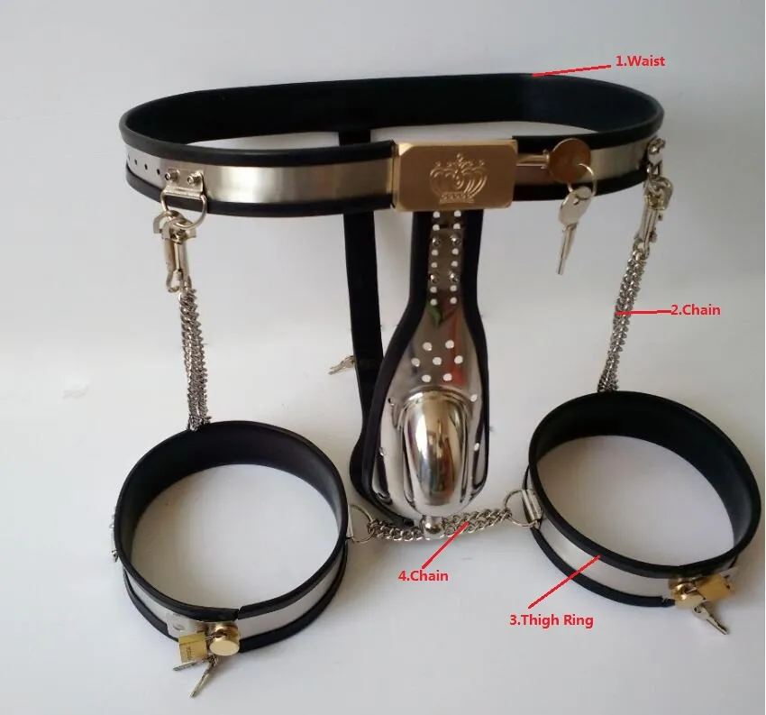 garter belt deutsch Male Chastity Cage Adjustable Stainless Steel T Type... From Dgw168, $89.81
