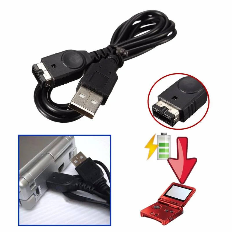 Caricatore USB Carica carica Cavo Cavo Cavo per GBA SP GameBoy Advance SP DS NDS DHL FedEx EMS Libera nave