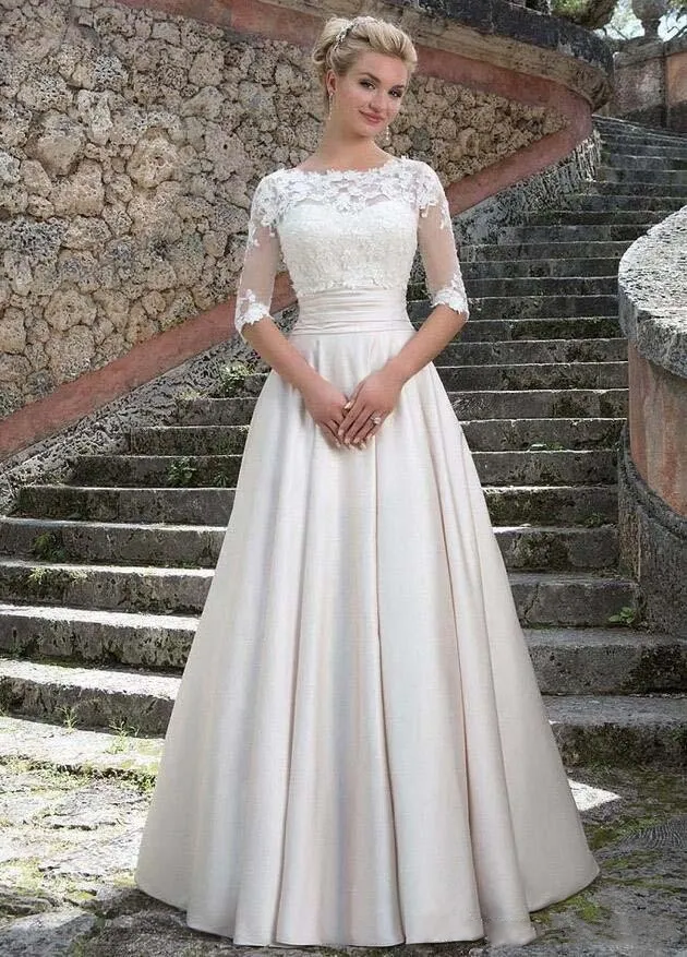 2019 Sincerity Bridal Wedding Dresses With Detachable Jacket
