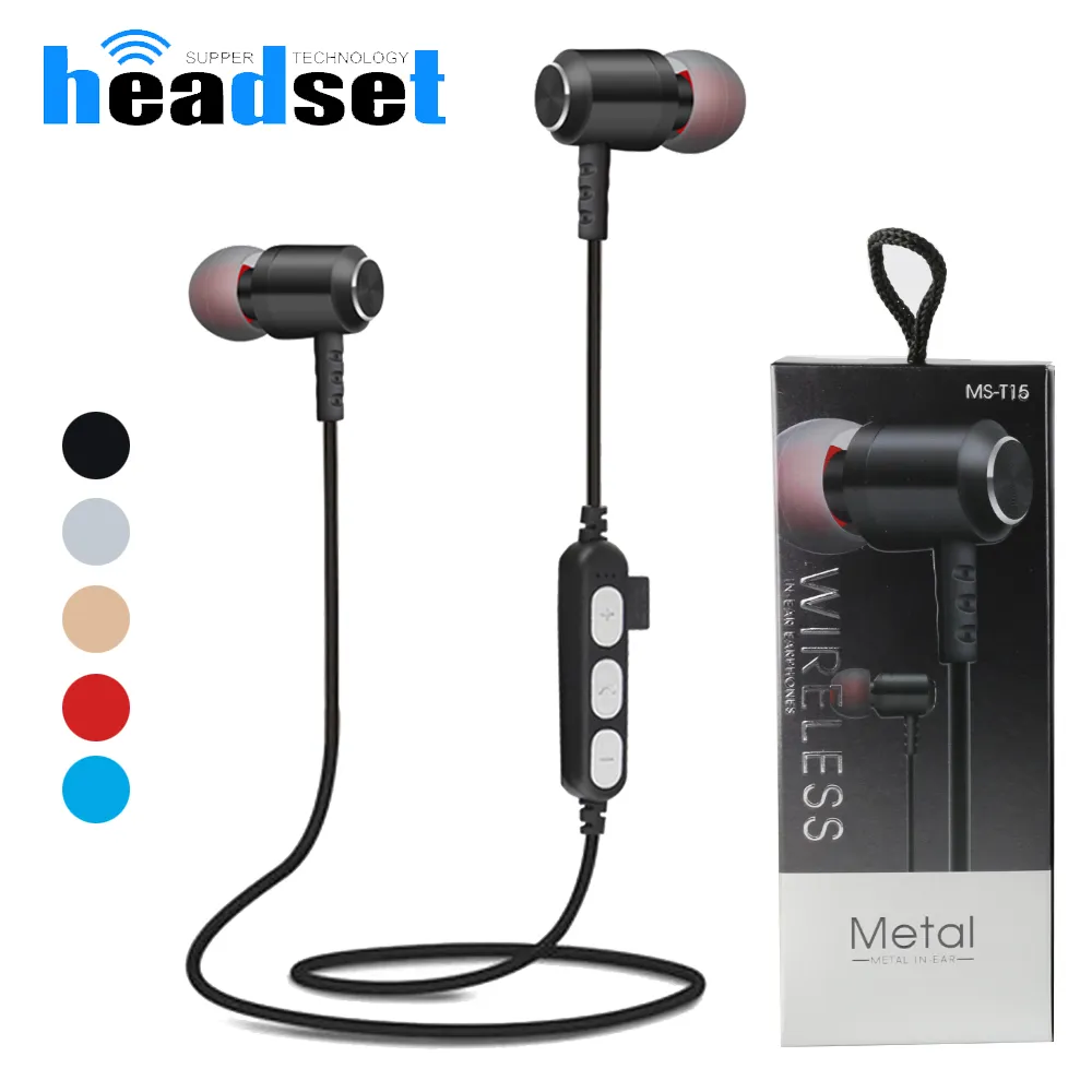 Fornitura Allingrosso Cuffie MS T15 Wireless Bluetooth Auricolari Stereo  Sport Magnetic BT 4.2 Auricolari Cuffie Con Microfono IPhone Samsung Xiaomi  Da Superheadset, 6,44 € | It.Dhgate.Com
