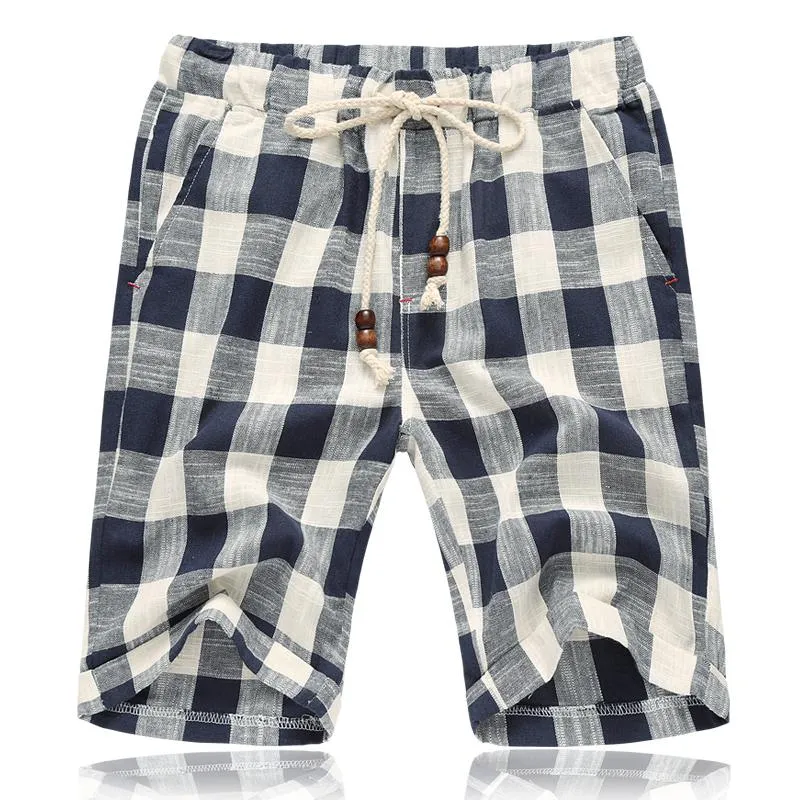 2018 marken Männer Sommer Shorts Mode Stil Und Komfortable Atmungsaktive Leinen Streifen Freizeit Herren Strand Shorts Neue