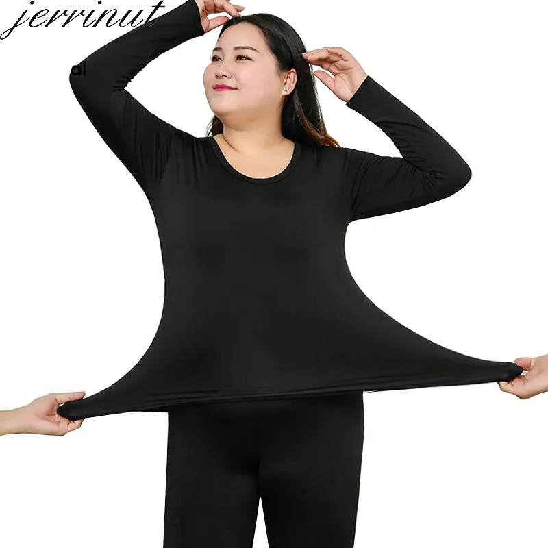 Jerrinut Térmica Roupa Interior Das Mulheres Plus Size 6XL Inverno Roupas Terno Long Johns Mulheres Para O Inverno Térmica Roupa Interior Feminina