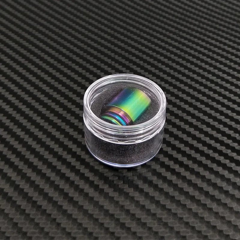 510 810 Thread Drip Tips Rainbow Color Stainless Steel SS Drip Tip for Wide Bore Mouthpiece TFV8 TF12 Prince Tank Bulb Glass DHL