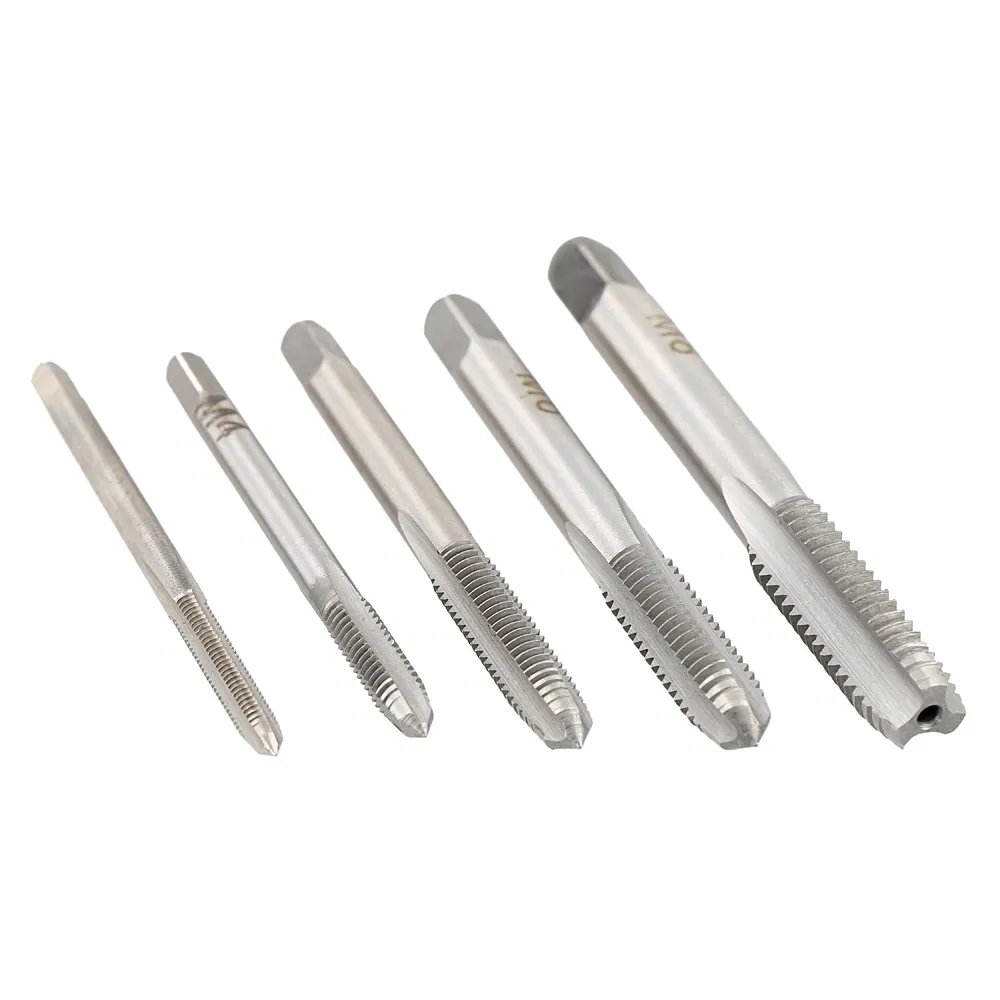 Freeshipping 5 Pcs/lot M3-M8 Straight Groove Tap Hand Screw Tap with T-Handle Ratchet Tap Wrench Quality Bearing Steel Straight Flute Taps
