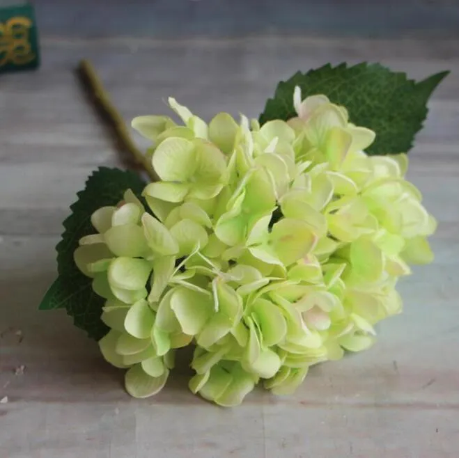 Artificial Hydrangea Flower 47cm Fake Silk Single Real Touch Hydrangeas for Wedding Centerpieces Home Party Decorative Flowers GA15