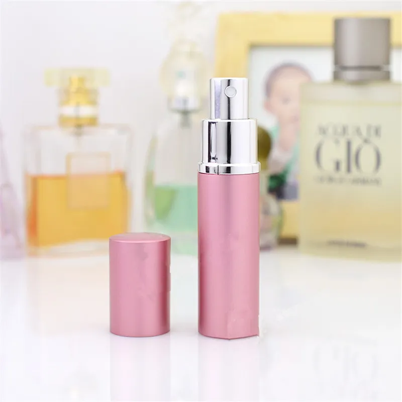 Hot 10ml Mini Empty Perfume Bottle Refillable Aluminum Atomizer Travel Parfum Containers With Atomizer Airless Pump 