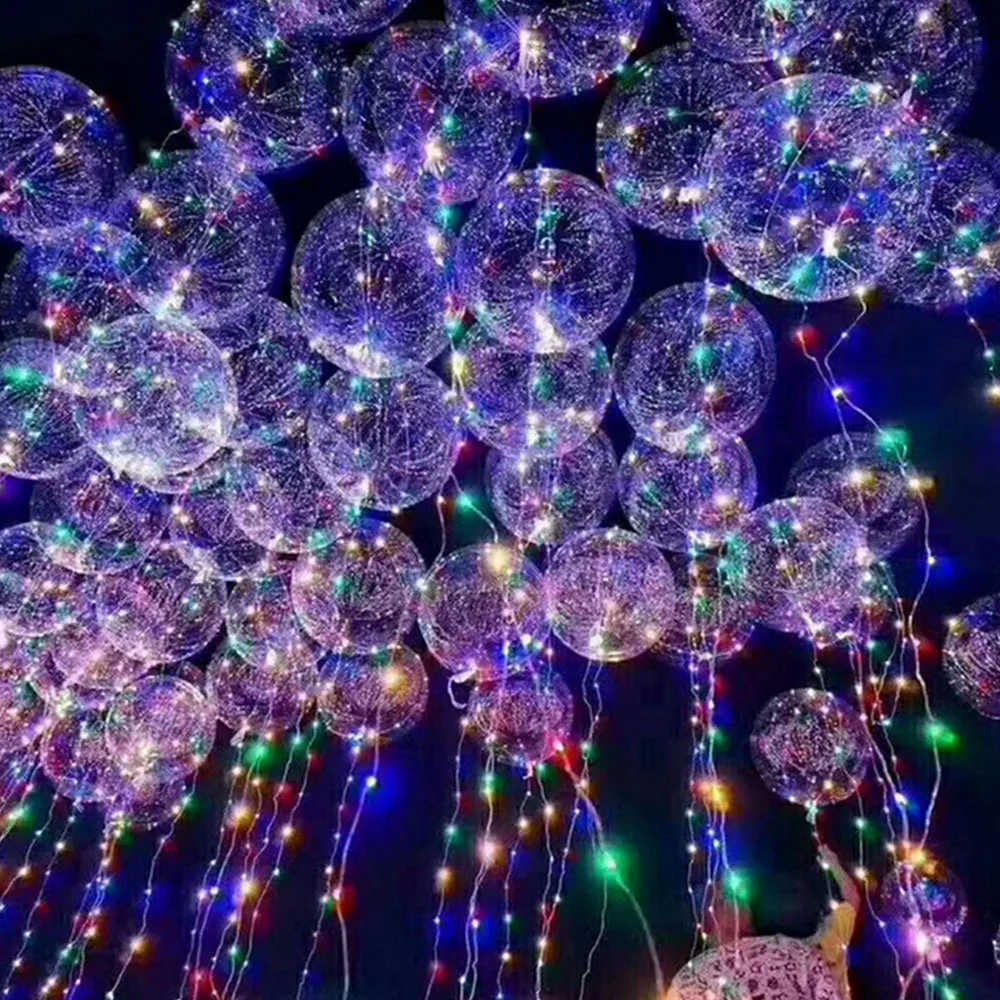 bobo ball wave led string 5 meter 18" 24" 36" ballongljus med batteri till jul Halloween Bröllopsfest heminredning