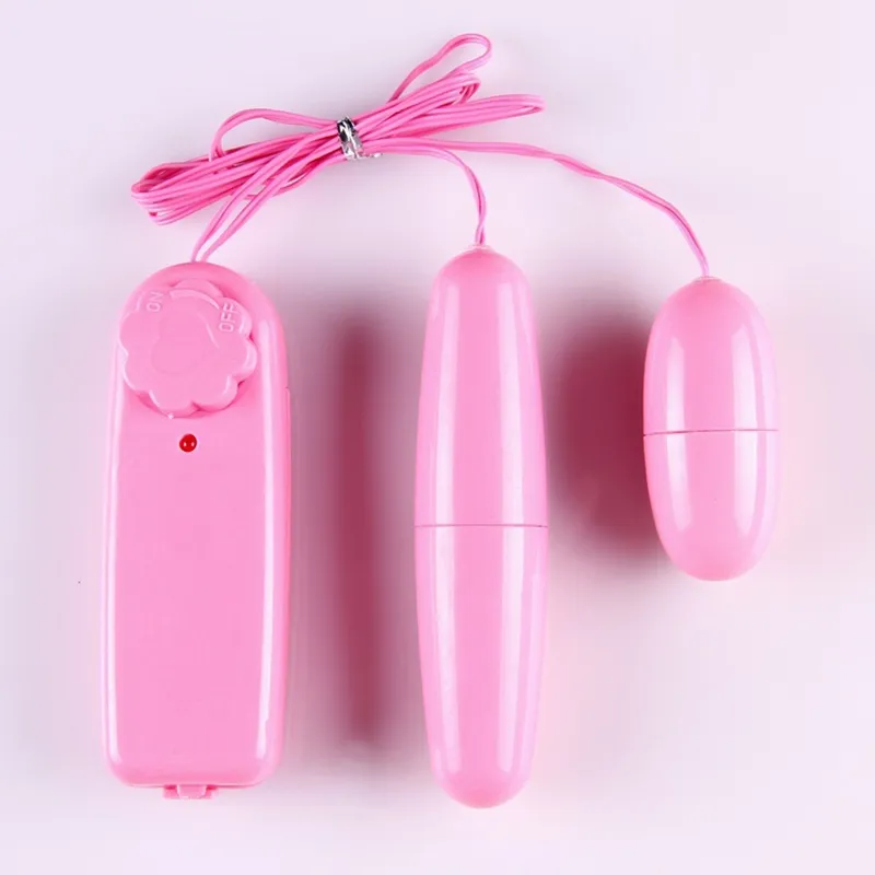 2 pz/lotto Rosa Doppio e Singolo Salto Uovo Vibratore Proiettile Vibratore Giocattoli Adulti Del Sesso Le Donne con sacchetto OPP Clitoride G Spot Stimolare