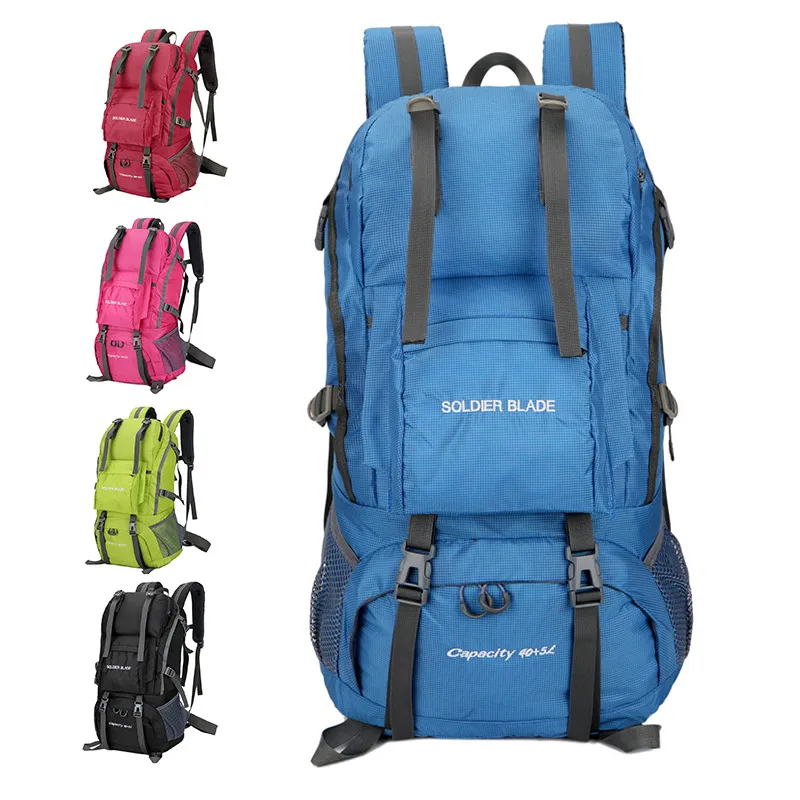 Mochilas deportivas de nailon informales de alta calidad para acampar, bolsas impermeables de viaje de gran capacidad para exteriores, 5 colores