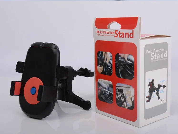 5 color Universal Car Mount Mobile Phone Holder Air Vent 360 Degree Rotation Colorful 30pcs/lot