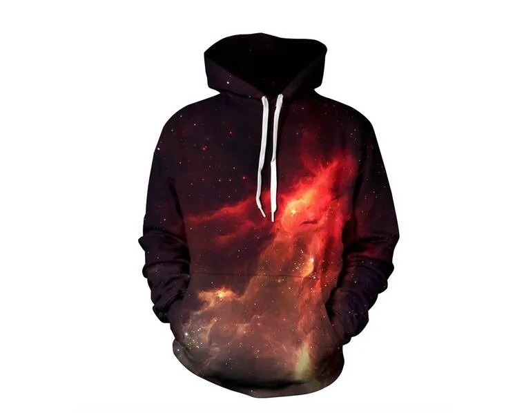 3D Hoodies Mens Womens Casual Tişörtü Uzay Galaxy kurt aslan Baskı Hoodie Evren Yıldızlı Gökyüzü Grafik Unisex Kazak Eşofman DHL