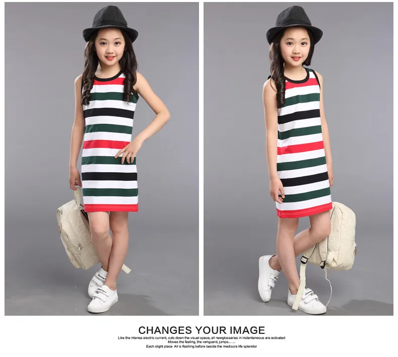 Millas Naufragio Manto 2016 Venta Caliente 3 4 5 7 8 10 11 12 Años Niños Raya Sin Arco Iris Marca  De Algodón De Verano Vestido De Niña Vestidos Para Niñas AA1426 De 17,56 €  | DHgate
