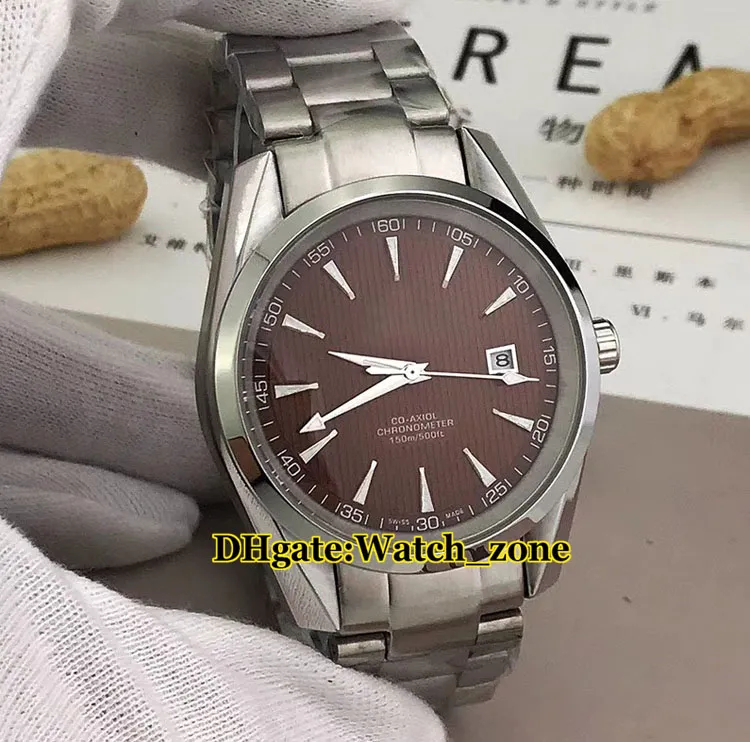 Nieuwe 40mm AQUA TERRA 150M Automatisch Herenhorloge Witte Wijzerplaat 231 90 39 21 04 001 Zilveren Kast Roestvrij Stalen Armband Heren Watches243z