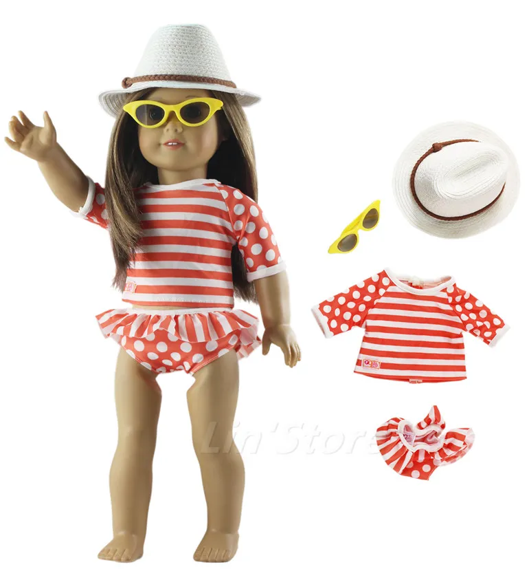 Modisches Puppenkleidungsset, Spielzeugkleidung, Outfit für 18-Zoll-American-Girl-Puppe, Freizeitkleidung, viele Stile zur Auswahl, B045321413