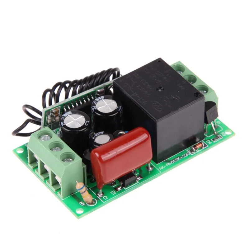 Interrupteur à Distance 433 MHz 30A – 1 Canal + 4 Télécommandes – Pour éclairage, Moteur, Portail, Alarme – 220V - 2