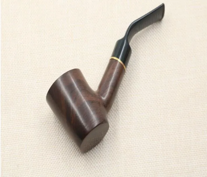 New Classic Black Brown Pipe Smoking Pipe Fashion Flat Mouth Pipe