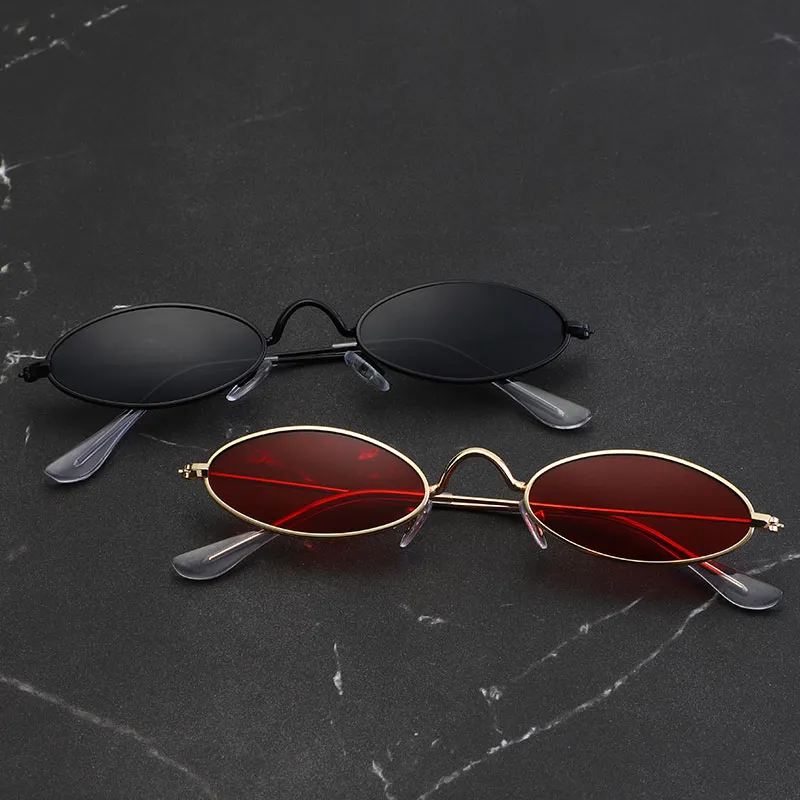 2021 Small Light Men's Sunglasses Metal Frame Elementos clásicos UV400 Tendencia de verano Nuevo Gafas de sol Hombres Sun Glass 7 colores
