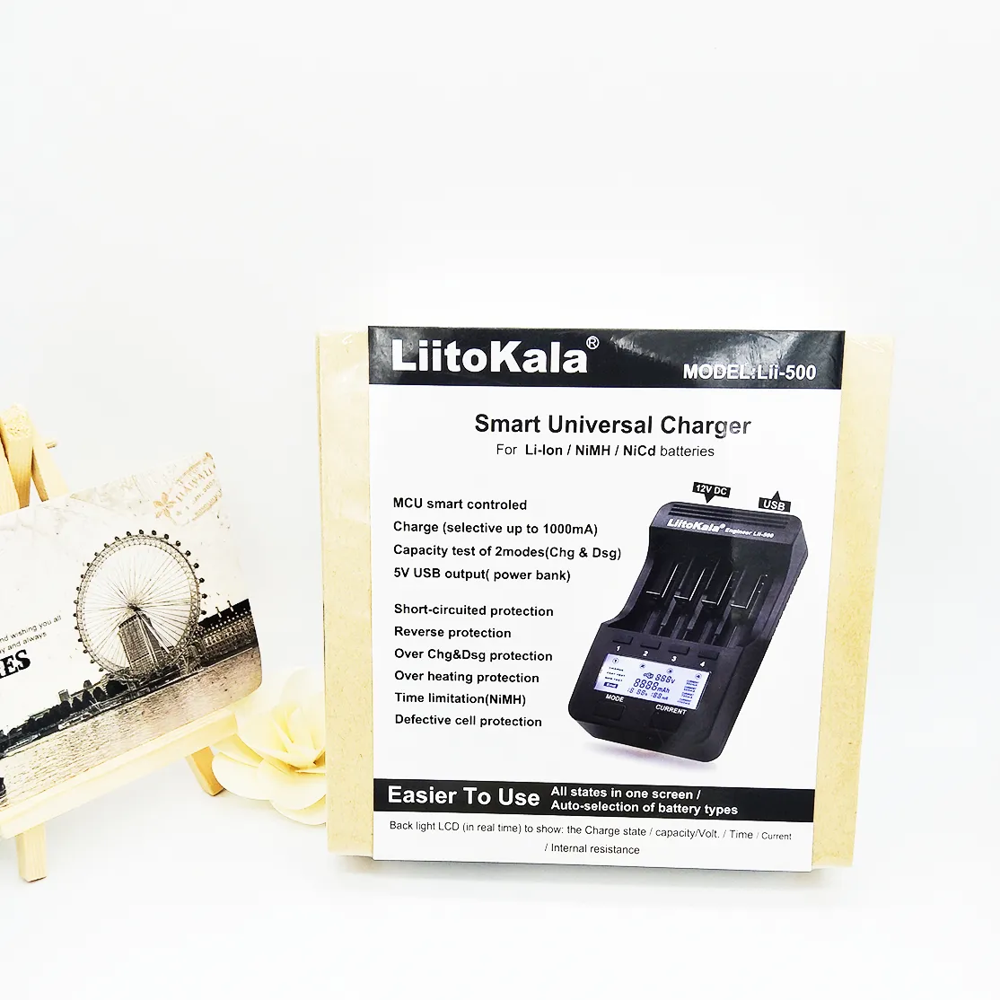 LiitoKala lii-500 Display LCD 18650 Caricabatteria lii500 Per 18650 17500 26650 1634014500 AA AAA Ni-MH Batteria Ricaricabile