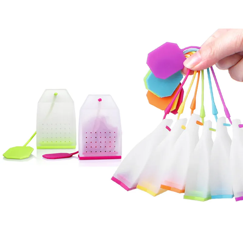 Food-Grade Silicone Tea Infuser Gereedschap Herbruikbare Losse Leaf Tea Bags Sinteler 6 Kleuren