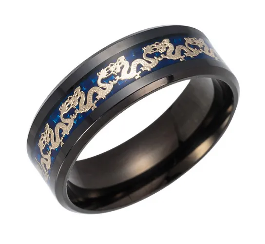 2017 nuovi gioielli caldi di alta qualità in acciaio al titanio drago logo anello signora donna uomo festa di Natale promozione di giorno