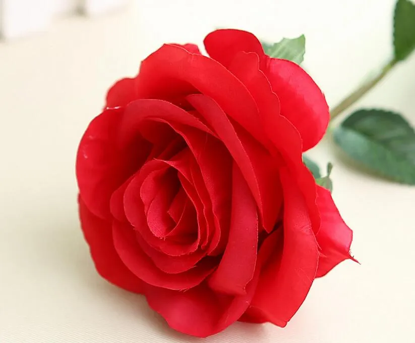 Roses artificielles en soie, nouveaux Styles, fleurs artisanales, fleurs au toucher réel, pour mariage, décoration de salle de noël, 9 couleurs, GA223