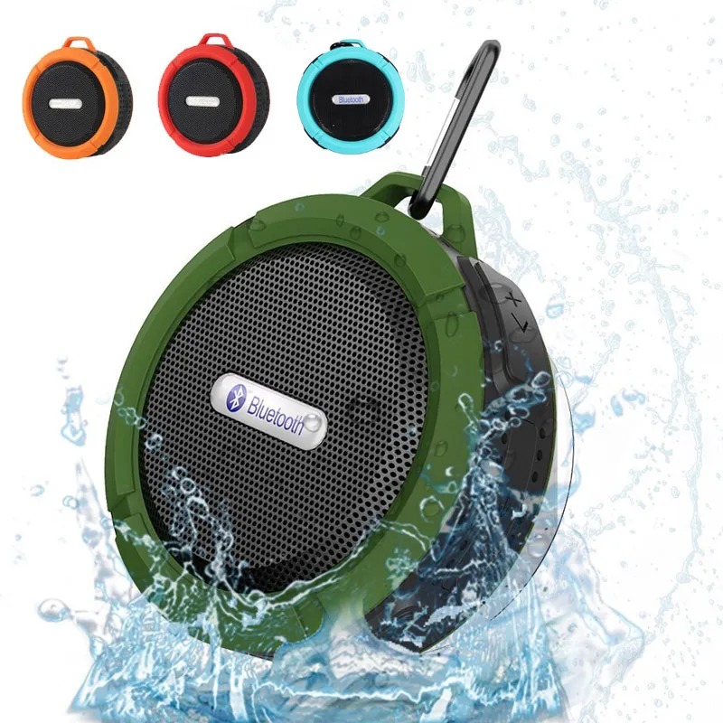 Su geçirmez bluetooth hoparlör açık duş c6 kablosuz araba taşınabilir subwoofer hoparlör ses kutusu vantuz paketi ile vantuz