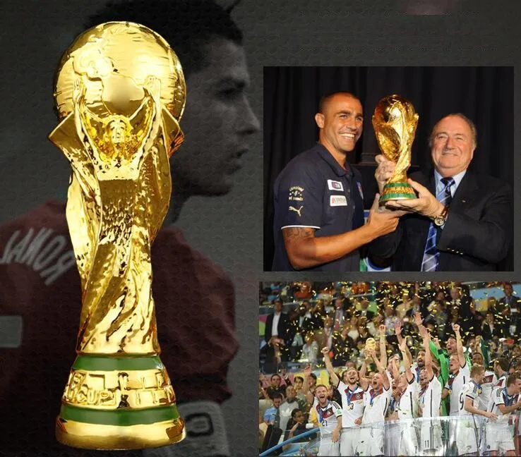 Lastest World cup Soccer Resin Trophy Champions Great Souvenir for gift size 13cm,21cm,27cm,36cm(14.17'') as fans gift or Coll