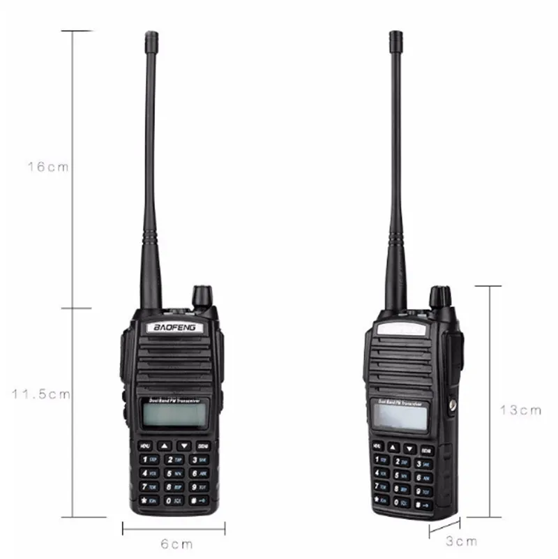 Baofeng UV-82 talkie-walkie uv 82 Radio Portable CB Ham Radio Vhf Uhf double bande UV82 radio émetteur-récepteur bidirectionnel