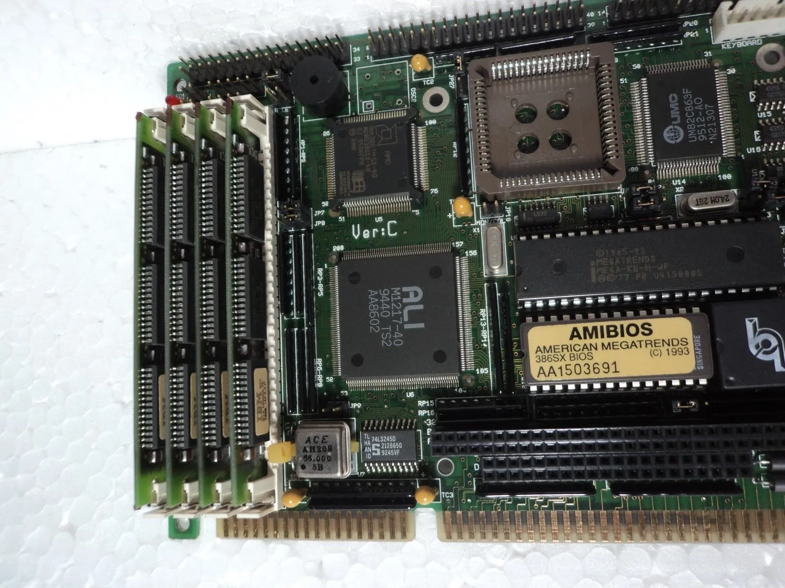 اللوحة الأم ASC386SX بطاقة وحدة المعالجة المركزية طويلة الصناعية اللوحة اللوحة IPC 100 ٪ اختبار جودة مثالية