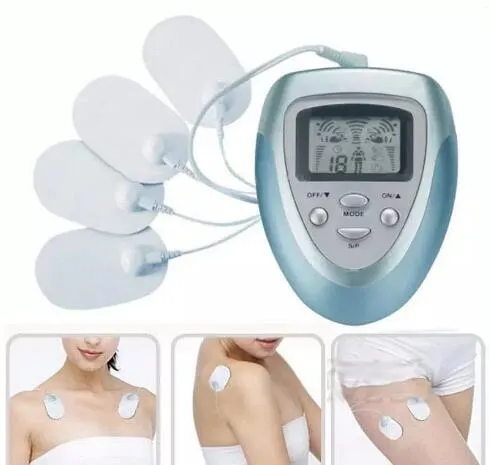 Elektryczny odchudzający masażer ciała puls mięśniowy ból mięśniowy tłuszcz spalanie relaksacyjna opieka zdrowotna masaż kosmetyczny 4 podkładki bólu fitnes dobry