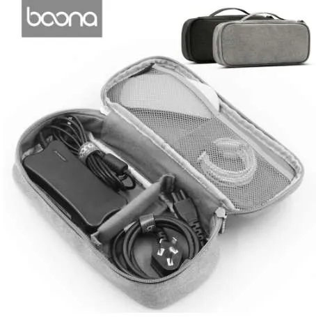 Boona Accessori elettronici universali Borsa da viaggio/custodia per disco rigido/organizzatore di cavi/custodia protettiva