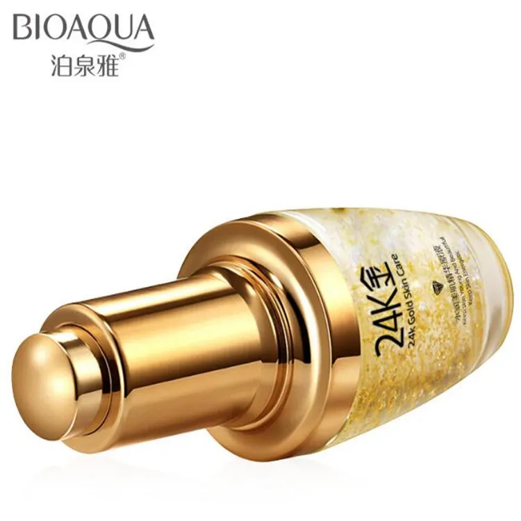 2018 neue BIOAQUA 24K Gold Gesichtscreme Feuchtigkeitsspendende 24K Gold Tagescreme Feuchtigkeitsspendende 24K Gold Essenz Serum für Frauen Gesichtspflege