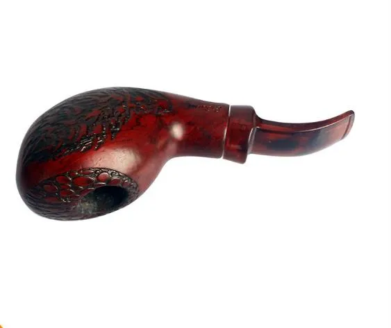 赤いサンダルウッドパイプウッドパイプクリエイティブな手彫りタバコ管