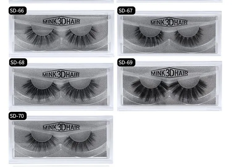 11 styles Selling 100% Real Siberian 3D Full Strip False Eyelash Long Individual Eyelashes Lashes Extension