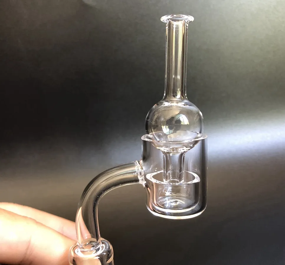 25mm XL Flat Top Quartz Banger Carb Cap Phat Bottom Thermal Skillet Nail con inserto Drop Bucket 10mm 14mm 18mm Glass Water Pipes