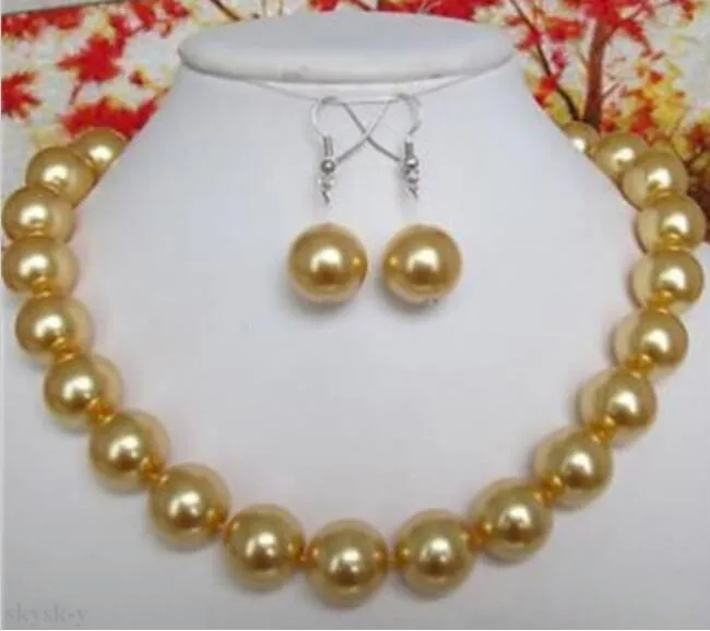 Skysk 18" Gray Shell Pearl Necklace, Bracelet & Earrings Set – Silver Plated, Handmade