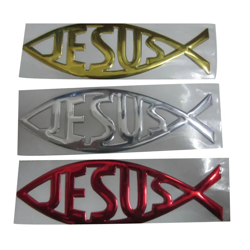 3D-PVC-JESUS-Aufkleber für Auto-Stoßstangenaufkleber, Auto-Styling, Dekoration, Autozubehör