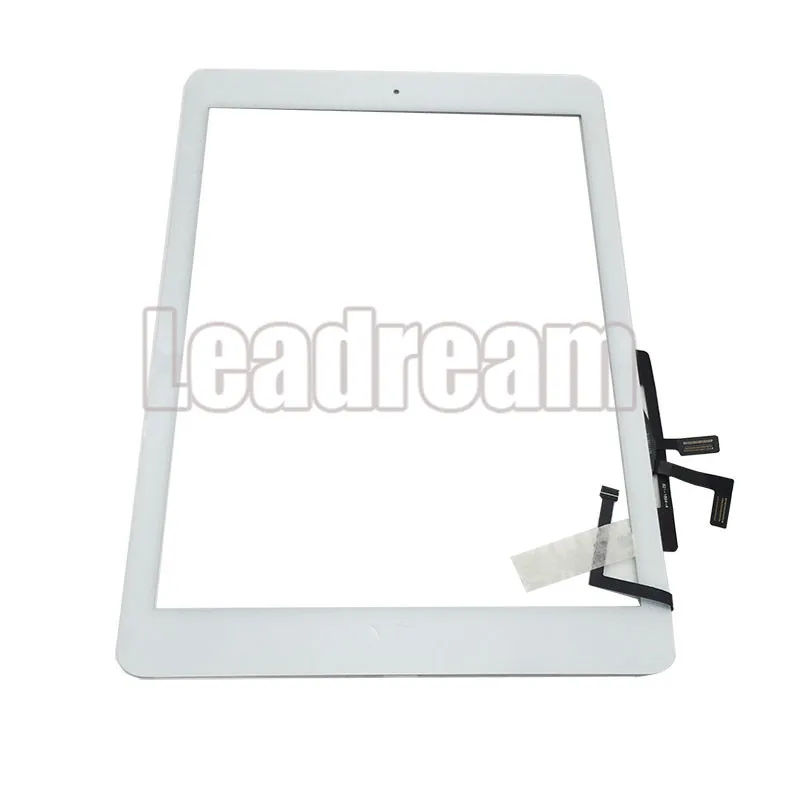 High quality Touch Screen Glass Panel Digitizer with Buttons Adhesive Assembly for iPad Air 2017 A1822 A1823 No Fingerprint Free DHL