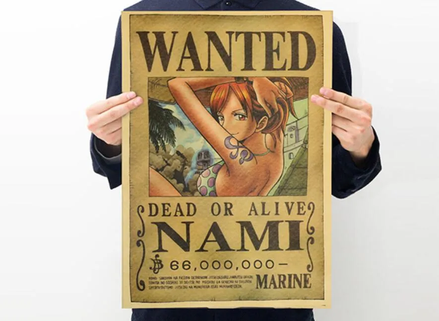 sell high quality Brown Poster anime Pinup wall Stickers with glue by youself home and business brown paper One Piece about501338556