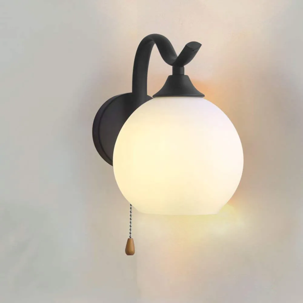 Lot De 2 Appliques Murales Sans Fil à Télécommande – Globe Verre, Batterie Rechargeable 5000mAh, Lumière Ambiance Chambre Et Couloir