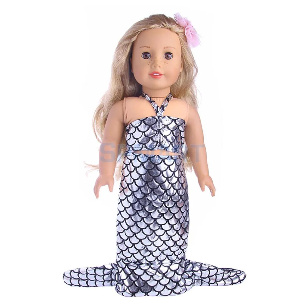 18-Zoll-Puppenkleidung Meerjungfrauenschwanz-Badeanzug Badebekleidung für 183939 American Girl Our Generation My Life Journey Doll Accessori4425487