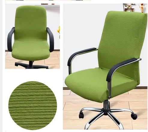 Color único Color grande elástico computadora Fundas para sillas Sala de estar sin reposabrazos Oficina Estiramiento apretado Papel de regalo Funda de asiento Decoración para el hogar