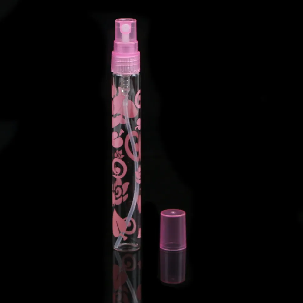 Hot Fashion Style Rose Crystal Cut Glass Perfume Spray Bottles Atomizer Refillable Empty Spray Bottles Random Color 10ml