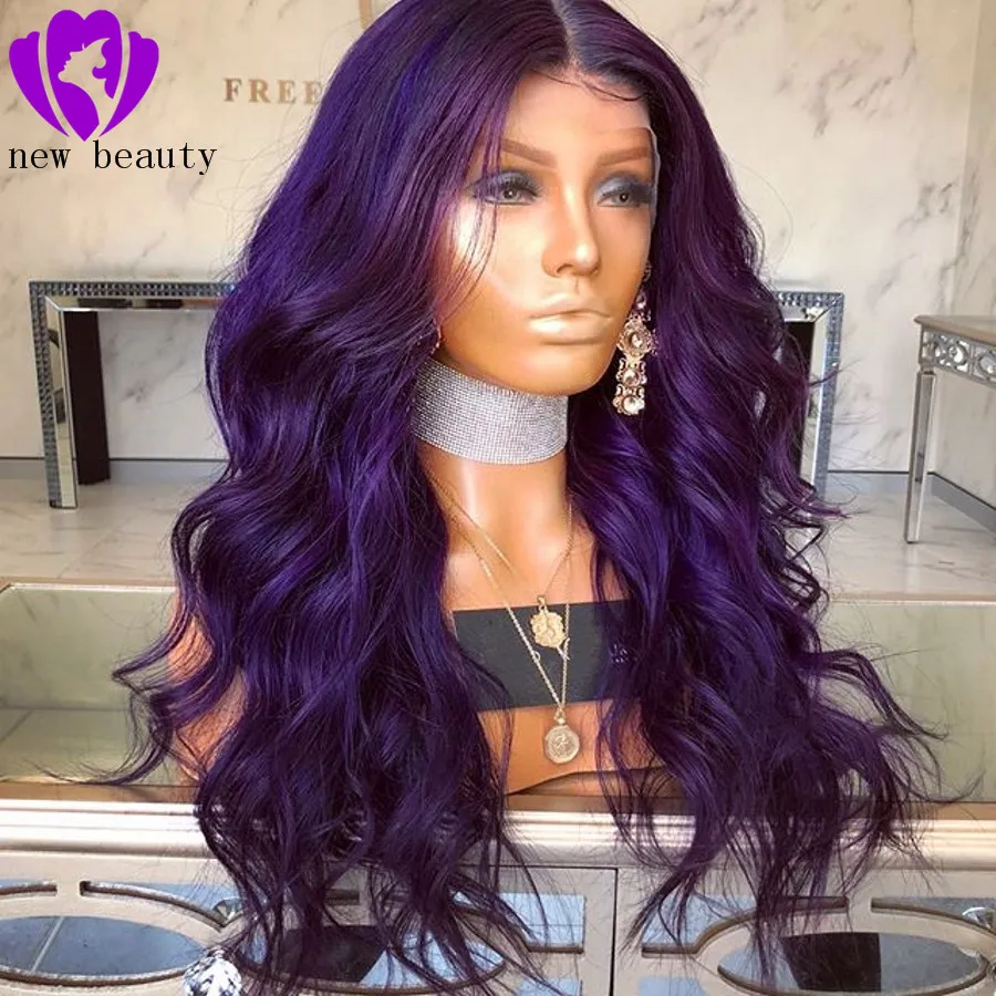 Wavy Lavender Purple Bob Wig 14 Inch Synthetic Lace Front  display picture 2